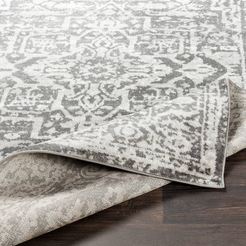 Livabliss Abbas Navy/Gray Vintage Traditional Area Rug