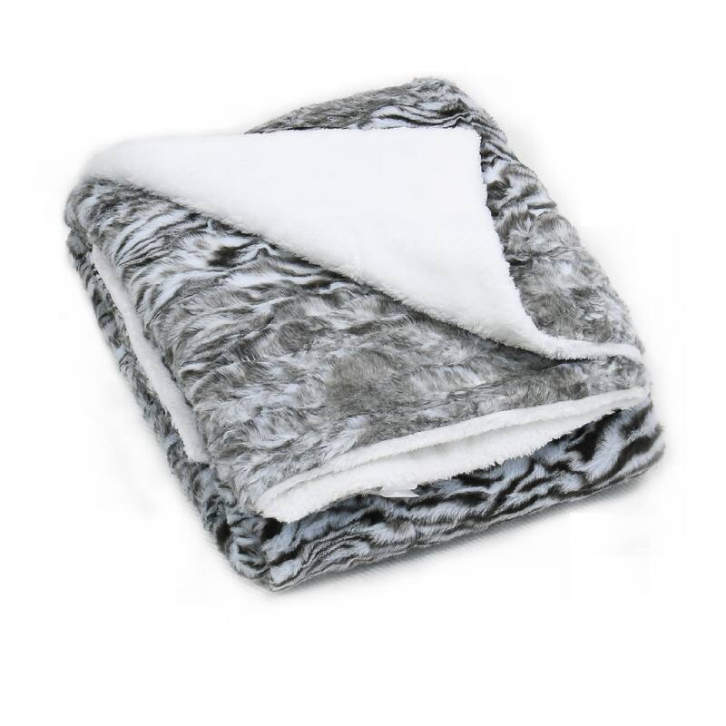 Victoria FauxFur Reversible Sherpa Throw