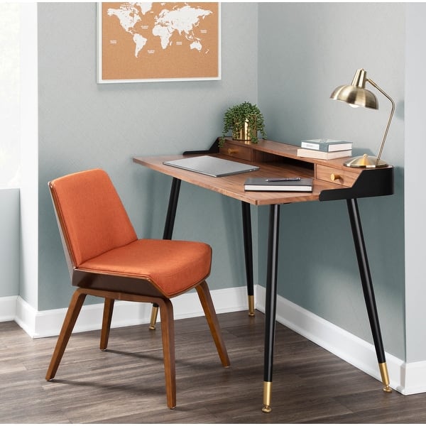 Corazza Mid Century Modern Dining Accent Chair Overstock 11375412 Dark Blue