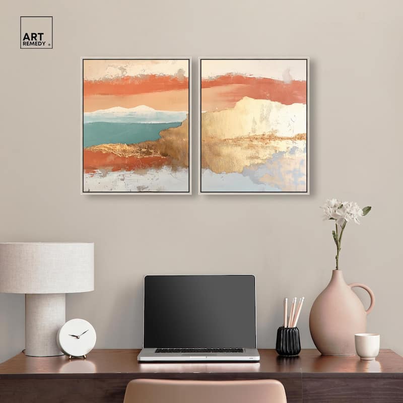 Earthy Glow I Canvas Set of 2 by Art Remedy