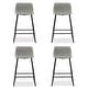 preview thumbnail 24 of 49, LUE BONA Modern Faux Leather Metal Frame Counter Height Bar Stools (Set of 4)