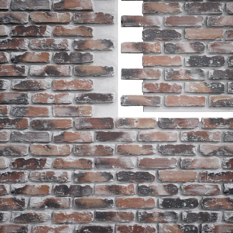 EverStone Aged Brick Faux Brick Panel, 46 7/8"W x 27"H x 1 1/4"D