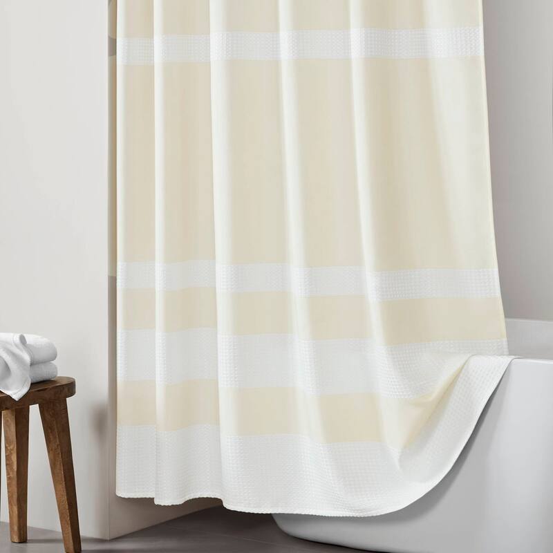 Madison Park Spa Waffle Shower Curtain with 3M Treatment