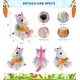 preview thumbnail 2 of 4, DolliBu Easter Super Soft Plush Sitting Rainbow Unicorn with Carrot - 10 inches