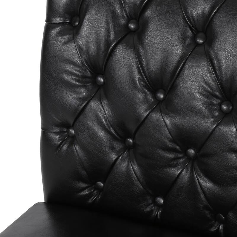 Elwood Tufted Rolltop Dining Chairs (Set of 4) by Christopher Knight Home