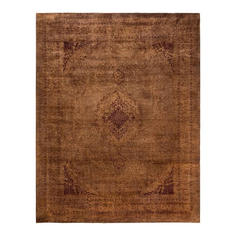 Fine Vibrance One-of-a-Kind Hand-Knotted Area Rug - Brown, 8' 3" x 10' 4" - 8' 3" x 10' 4"