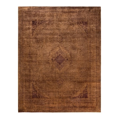 Fine Vibrance One-of-a-Kind Hand-Knotted Area Rug - Brown, 8' 3" x 10' 4" - 8' 3" x 10' 4"