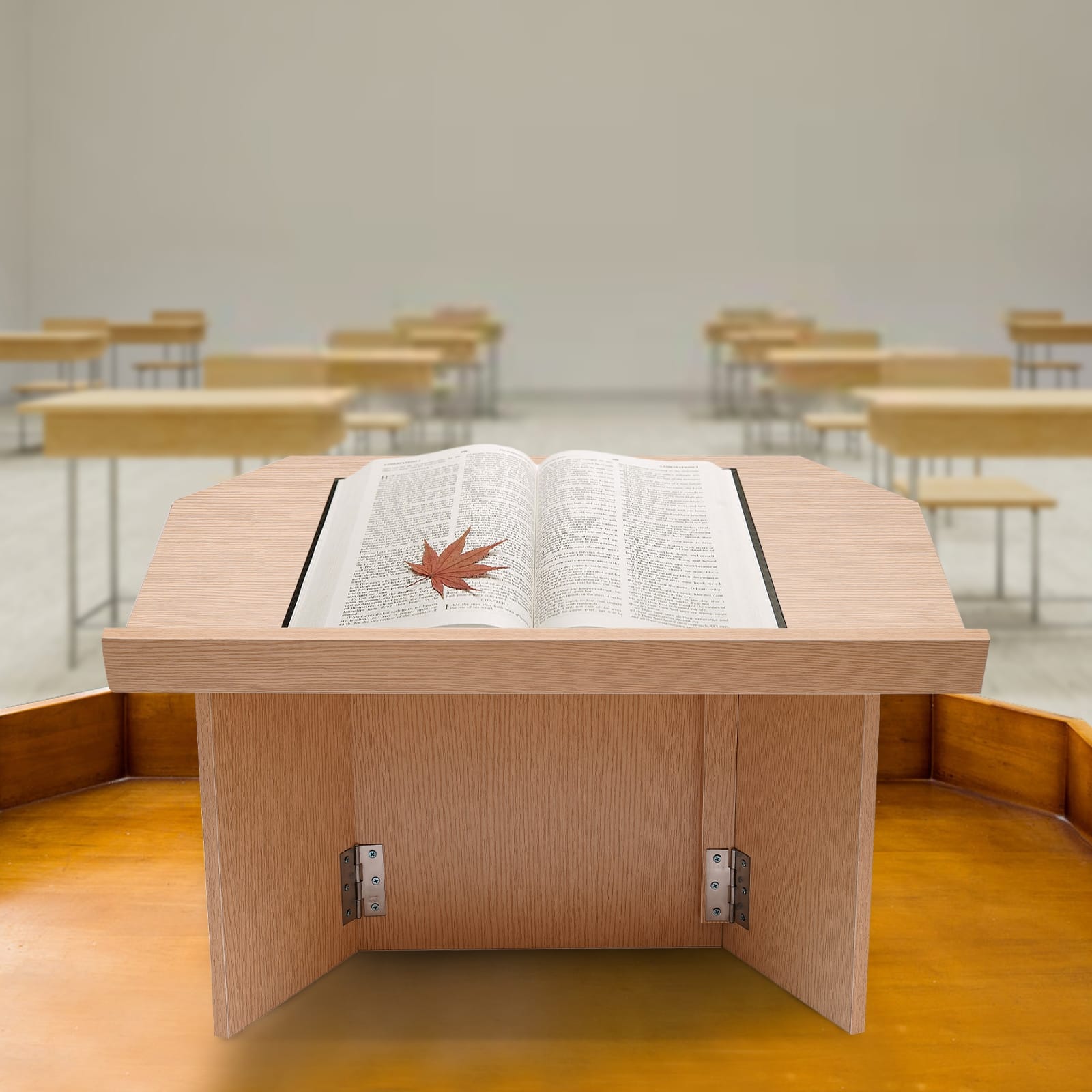 Foldable Tabletop Podium Portable Teacher Speaker Desk Lectern Bed