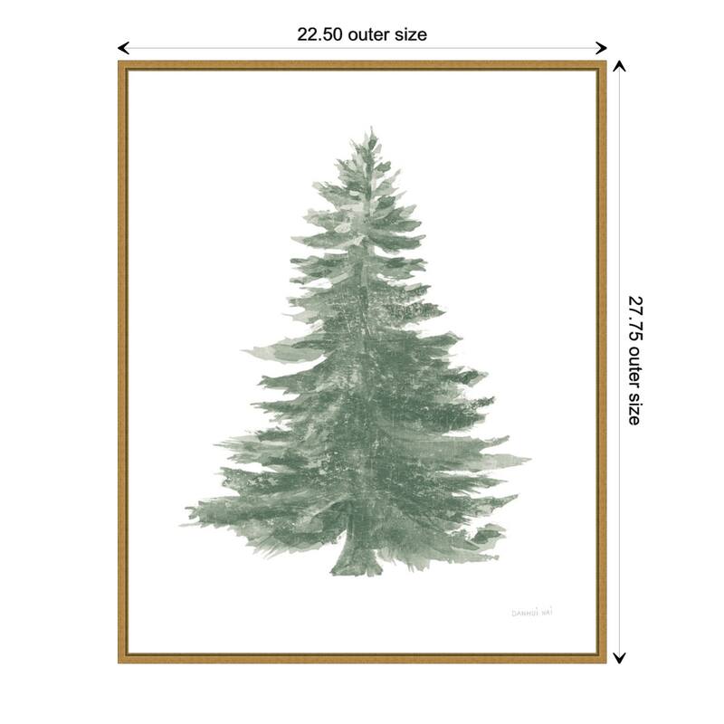 Floursack Holiday Tree by Danhui Nai Framed Canvas Wall Art