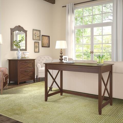 Key West 48W Writing Desk with Lateral File Cabinet by Bush Furniture