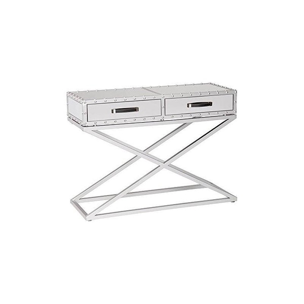 lazio industrial mirrored end table