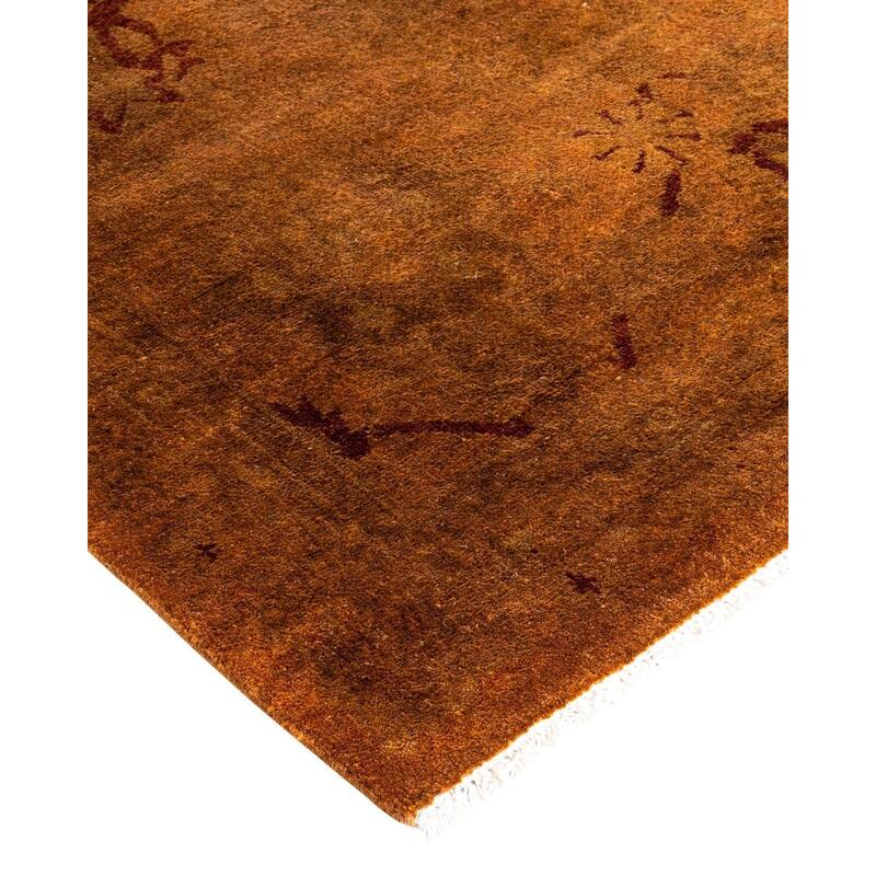 Overdyed, One-of-a-Kind Hand-Knotted Area Rug - Brown - 3' 2" x 5' 3"