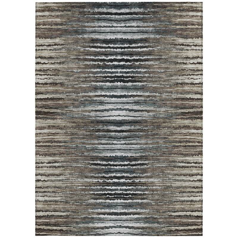 Alsin Stripe Easy-To-Clean Heritage-Inspired Outdoor Rug