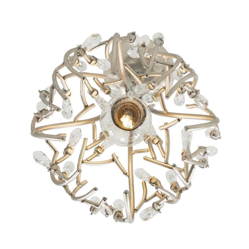 Varaluz Bask 1-light Gold Dust Mini Pendant with Crystal