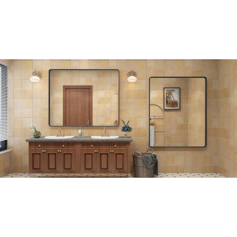 Aluminum alloy Framed Tempered Glass Wall Bathroom Vanity Mirror