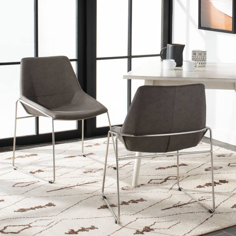 SAFAVIEH Oliva Mid Century Dining Chair (Set of 2) - 25" x 24" x 33.3" - 25" x 24" x 33.3" - 25Wx24Dx33H