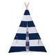 preview thumbnail 4 of 2, Natural Cotton Canvas Teepee Tent for Kids Indoor & Outdoor Use - 2pc