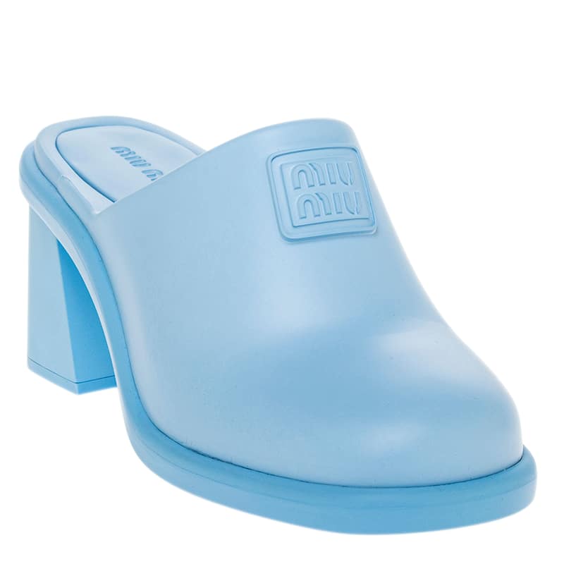 Miu Miu Rubber Heeled Mules - 38 EU
