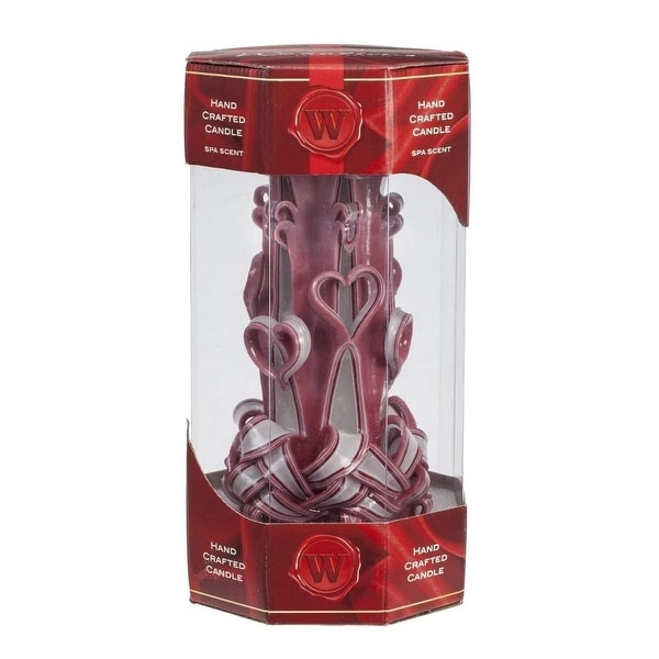 Waxations Hand-Crafted Valentine Day Romantic Love Candle with Hearts, Spa Scented