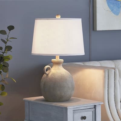 24" Resin USB 3-Way Table Lamp