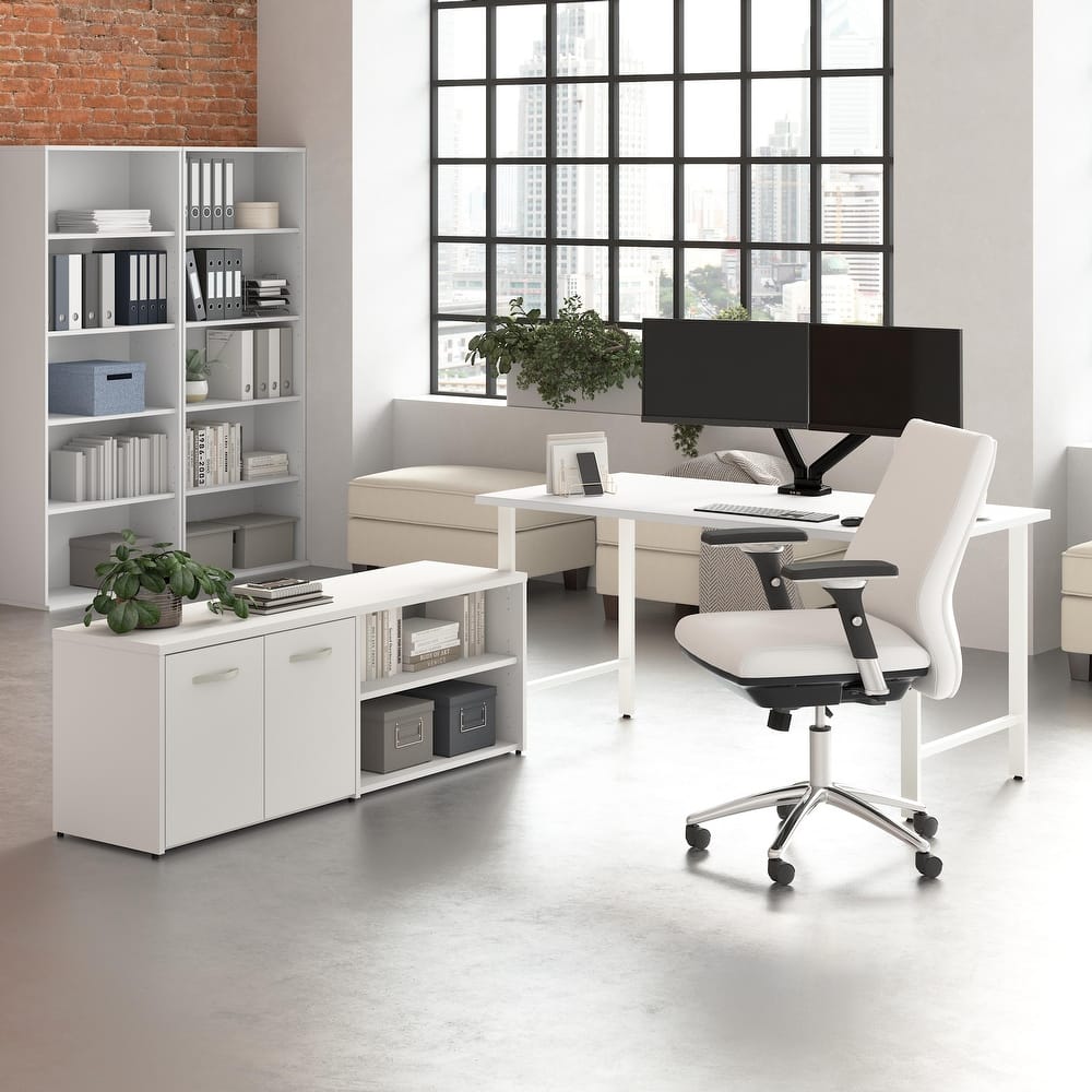 Bush Business Furniture Hustle 60W Computer Desk with Storage Cabinet