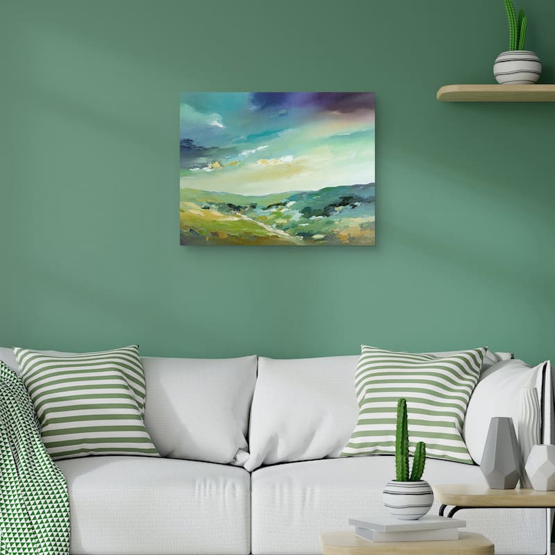Hills of Green Soft by Hans Paus Canvas Art Print