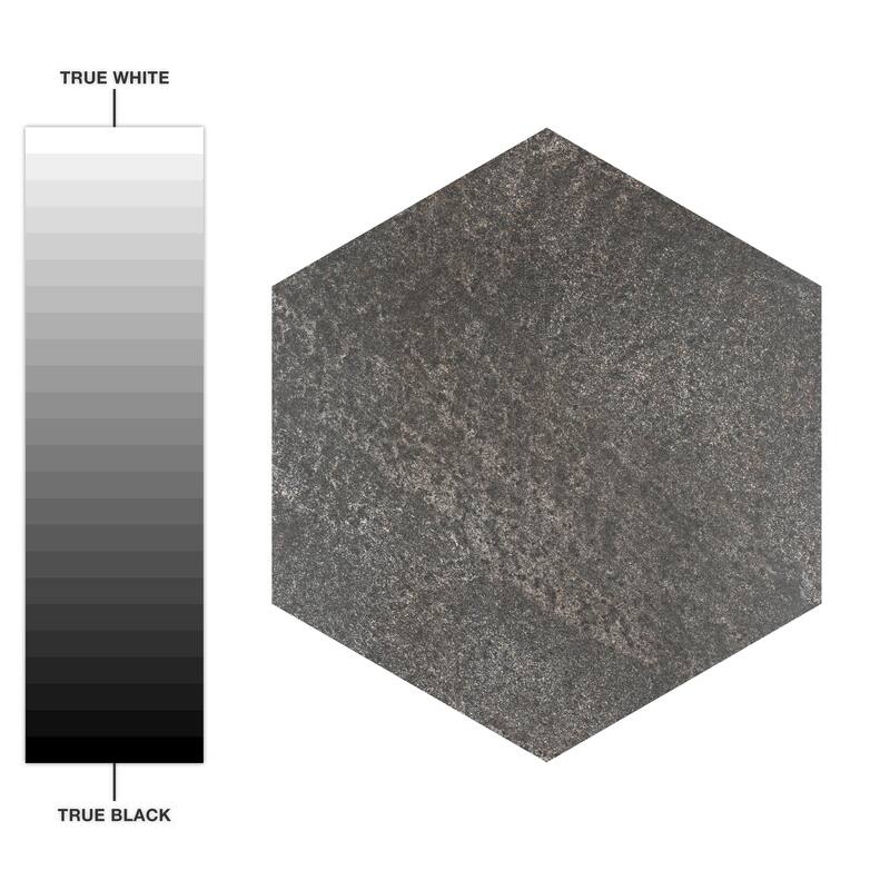Merola Tile Nagpur Grand Hex Grafito 19" x 22" Porcelain Floor and Wall Tile