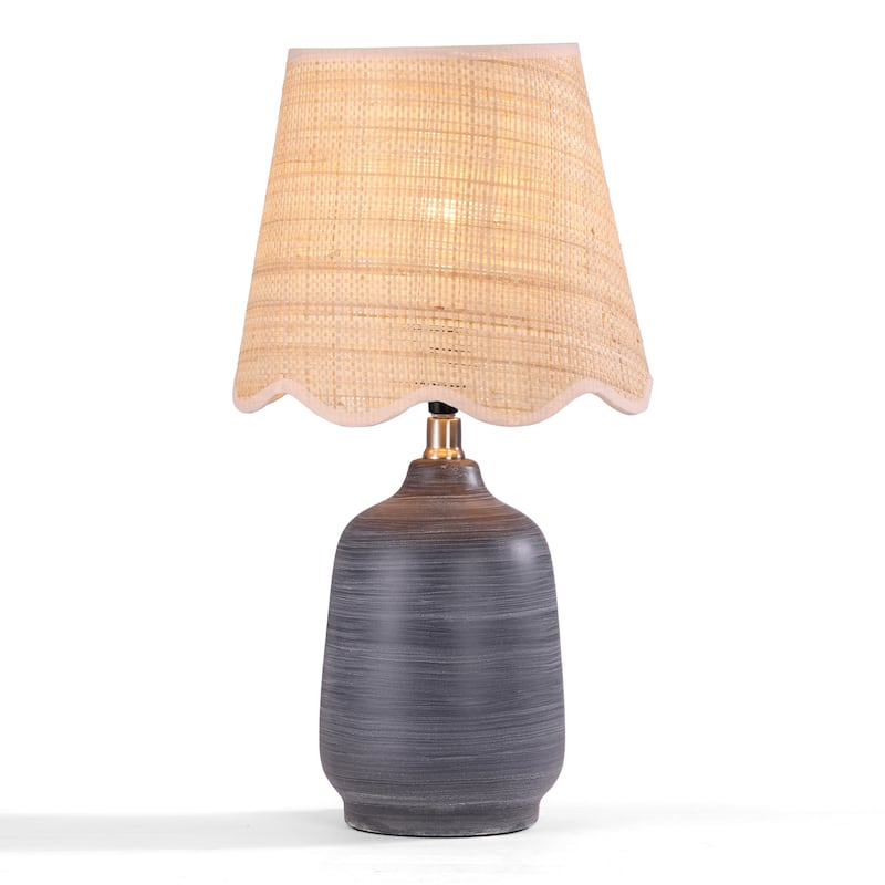 18.9" Ceramic LED Table Lamp, Living Room Lamps For End Tables