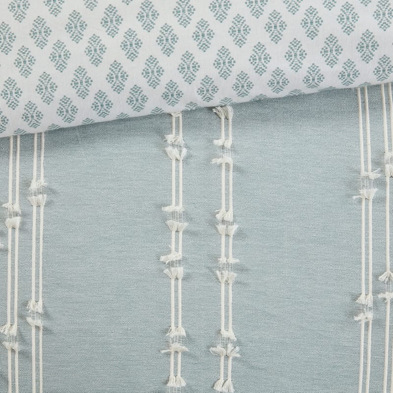 INK+IVY Kara 3 Piece Cotton Jacquard Duvet Cover Set (Insert excluded)