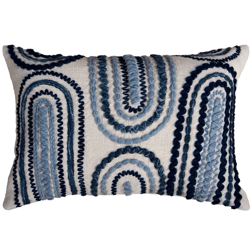 Rizzy Collection Natural Abstract Modern Throw Pillow