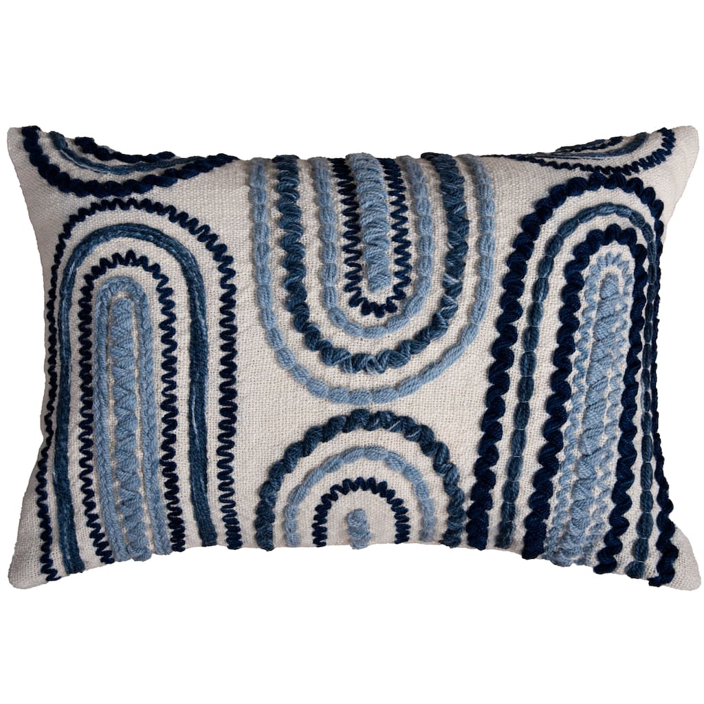 Rizzy Collection Natural Abstract Modern Throw Pillow