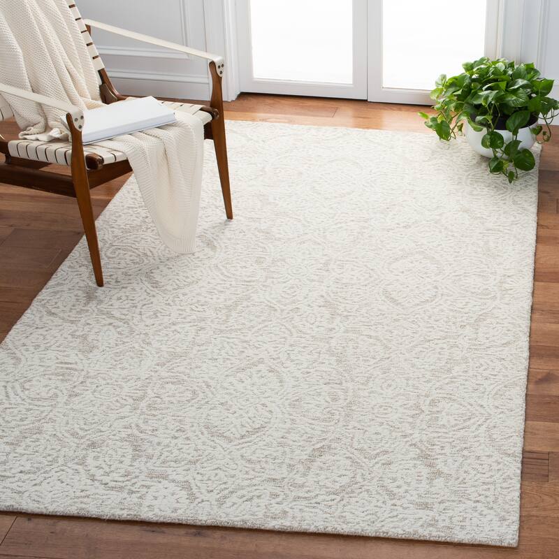 SAFAVIEH Handmade Metro Lorenzina French Country Wool Rug - 5' x 8' - Natural/Ivory - Rectangle