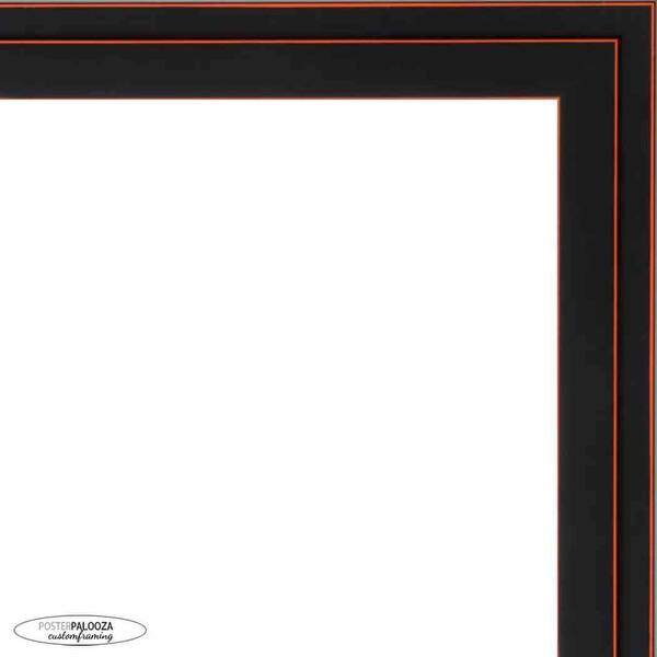 22x32 Contemporary Antique Silver Wood Picture Frame - UV Acrylic, Foam
