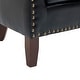 preview thumbnail 61 of 90, Axia Barrel PU Leather Accent Chair with Nailhead Trim
