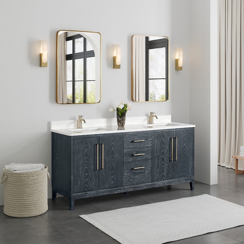 Miseno MV-NM-GARA72-GWT Gara 72" Free Standing Double Basin Vanity Set