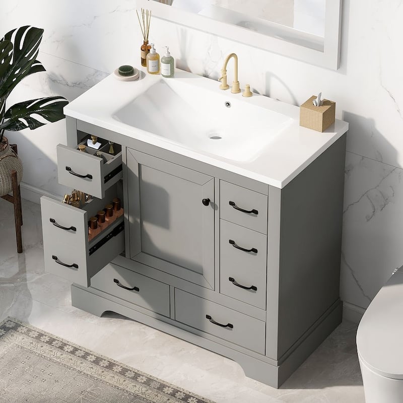 36'' Bathroom Vanities Cabinet with Sink Combo Set