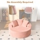 preview thumbnail 19 of 43, XIZZI Modern Round Plush Lounge Sofa with Cushions