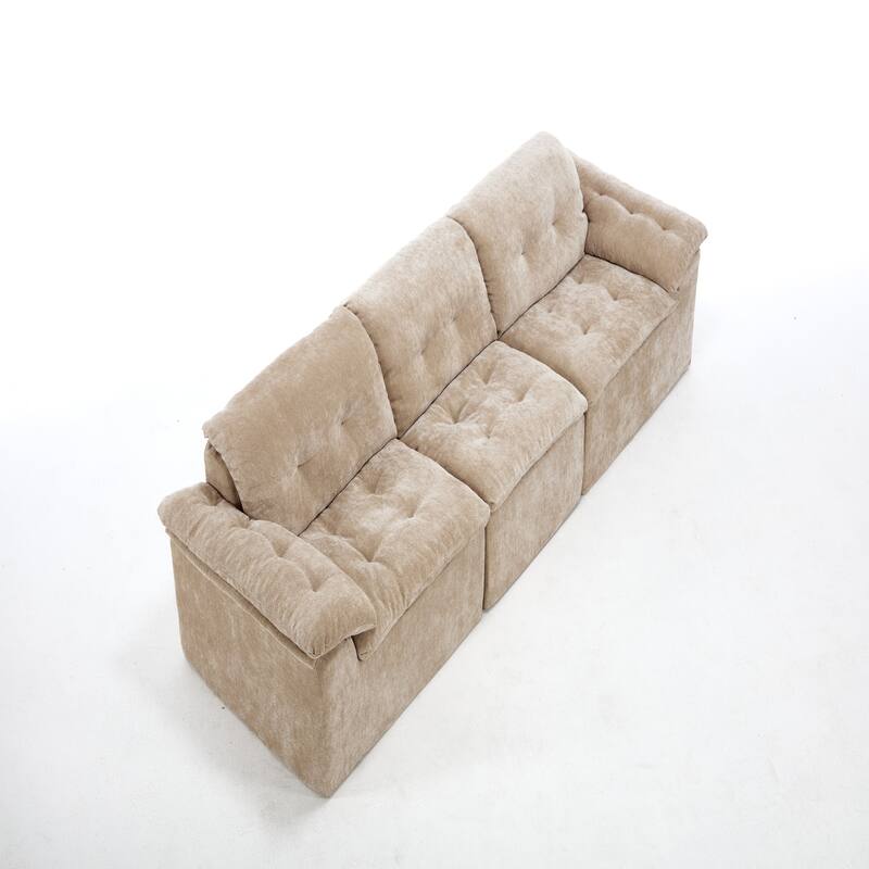 Modular Convertible Cushioned Sleeper Sofa Set