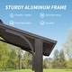 preview thumbnail 14 of 13, Domi Outdoor Living 8' x 5' Hardtop Aluminum Grill Gazebo with Side Shelves and Ceiling Hook