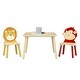preview thumbnail 11 of 14, 3 Pieces Toddler Table and Chair Set, Wooden Activity Play Table Set