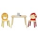 preview thumbnail 6 of 7, Kids Table and 2 Chairs Set,3 Pieces Toddler Table and Chair Set,Wooden Activity Play Table Set (Lion&Monkey)