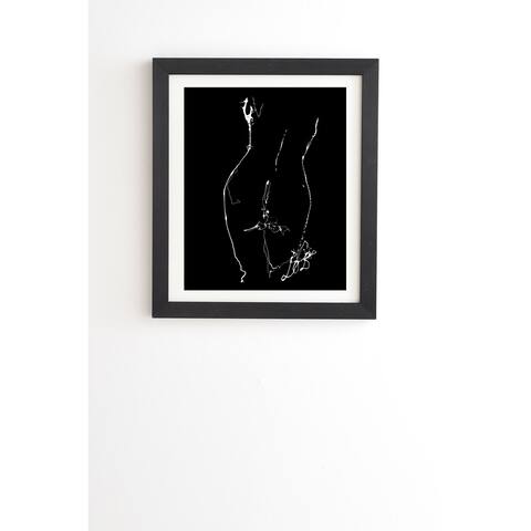 Deny Designs Nude Woman Framed Wall Art (3 Frame Colors) - Black