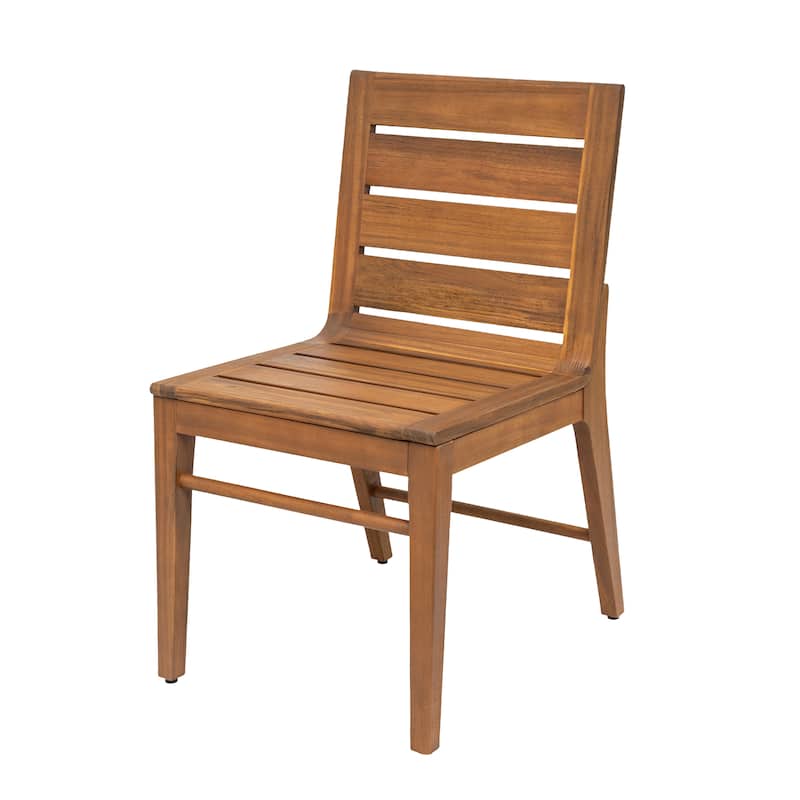 Scott Living Echo Outdoor Dining Chair Solid Acacia Wood, Set of 2