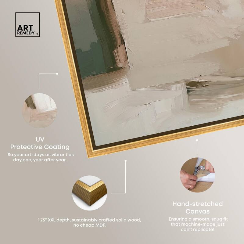 Calm in Texture Canvas by Art Remedy