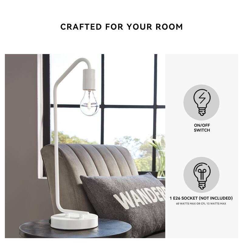 Signature Design by Ashley Covybend Metal Table Lamp - 7"W x 6"D x 21"H