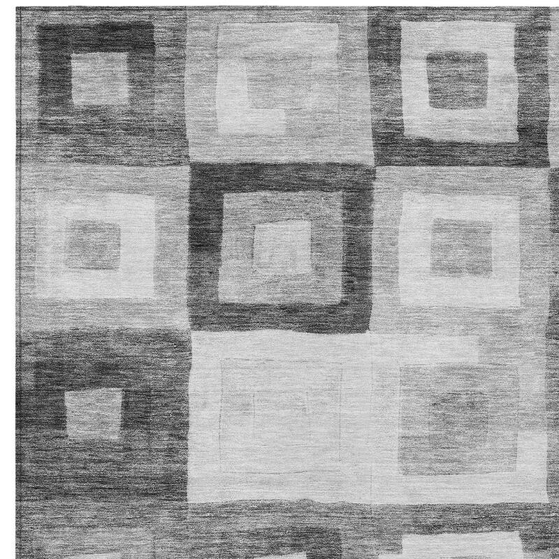 HomeRoots Geometric Transitional Rectangle Outdoor Rug