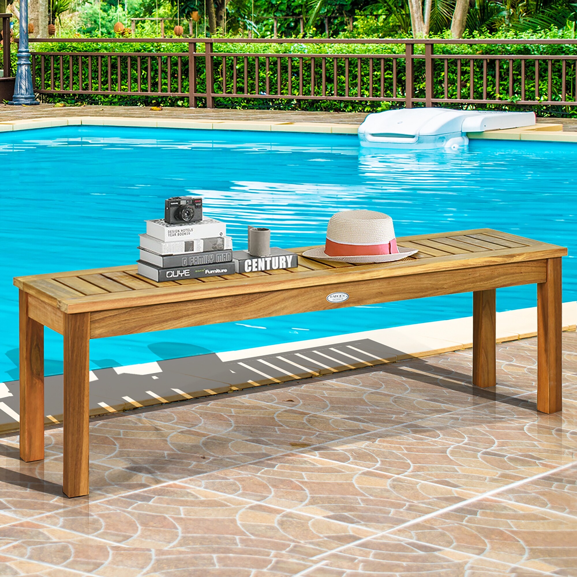 Acacia wood bench seat store
