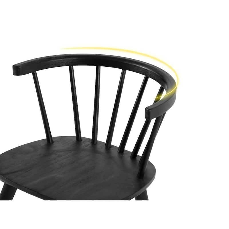 Modern Black Finish Dining Chairs Set