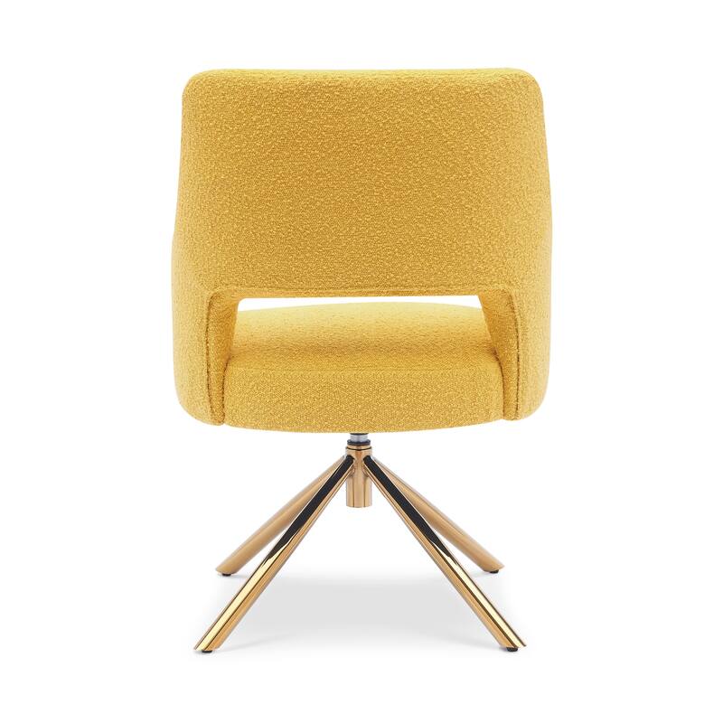 Boucle Polyester Upholstered Swivel Accent Chair - Stain Resistant