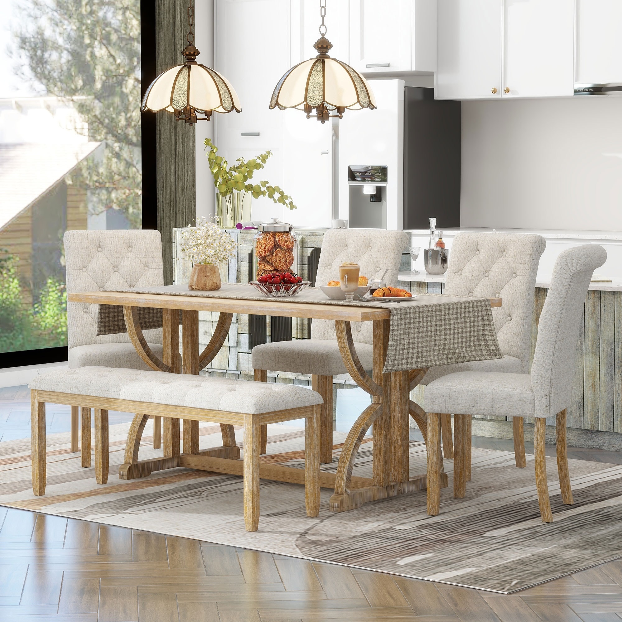 Kitchen table with bench and 2025 chairs